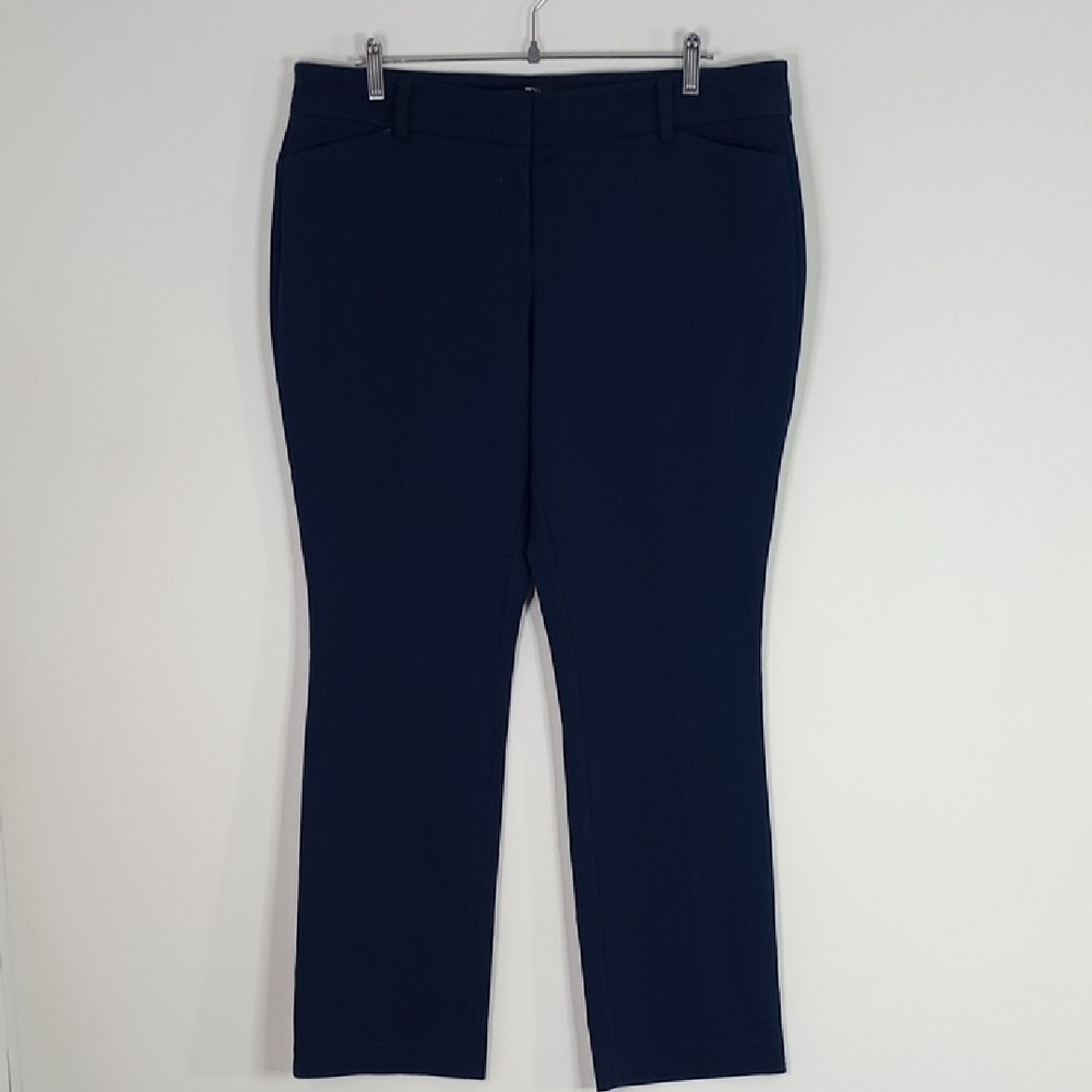 7th Avenue New York & Co. Elegant Navy Blue Pants Size 16 Avg